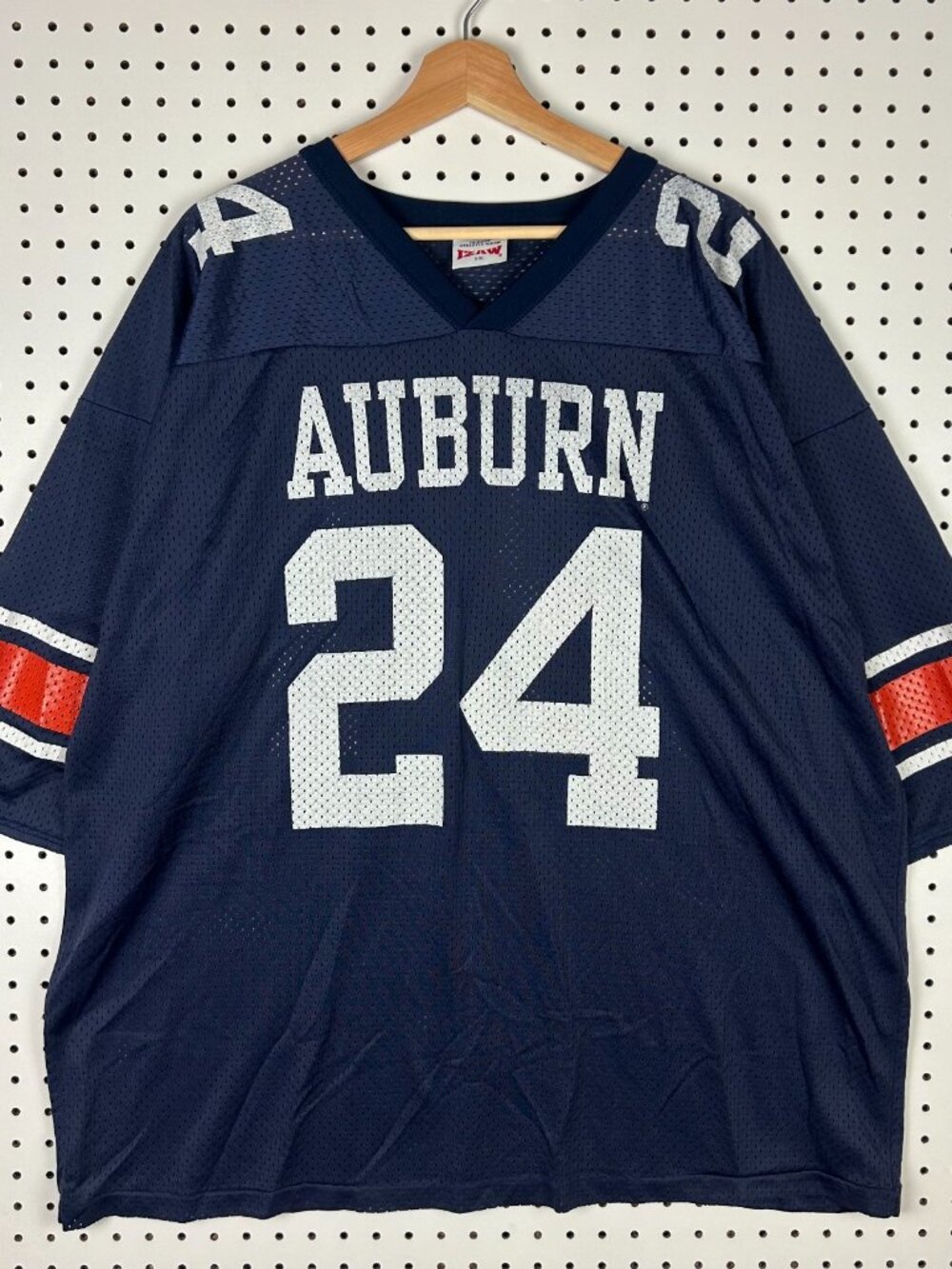 Auburn Tigers Vintage Football Jersey XXL Mesh Blue Orange #24 Cadillac Williams
